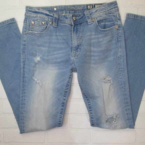 Miss Me Boyfriend Skinny Ankle Cross Jeans - Picture 2 of 5